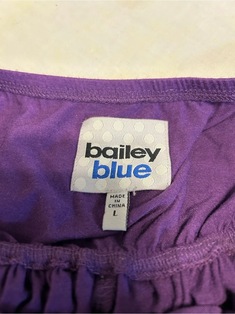 bailey blue sleeveless purple